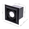 Milagro Lampa Podtynkowa Blocco 1x7W GU10 Led Czarny ML472 CZARNY