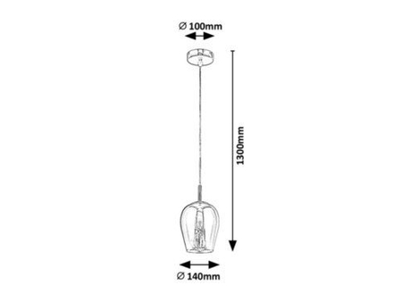Lampa wisząca Rabalux Petunia 5252 chrom