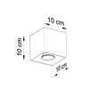Sollux Lighting Plafon QUAD 1 czarny SL.0022