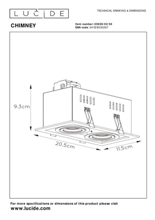Oczko Lucide CHIMNEY 09926/02/30 czarny