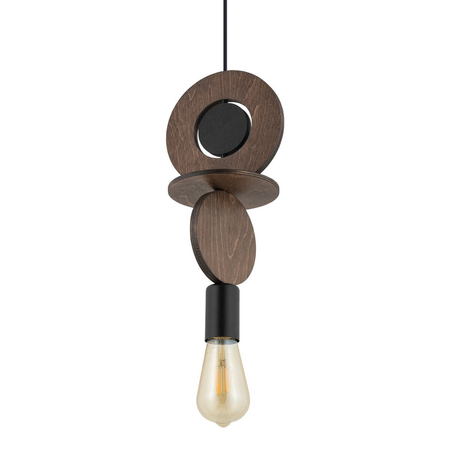 Lampa wisząca Nowodvorski DROPS WOOD C 11175 Ciemne drewno Czarny