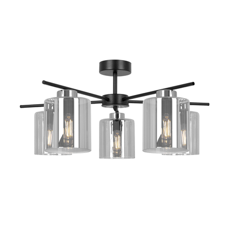 Lampa sufitowa Kaja LUNA K-5527 czarny, grafitowy, srebrny