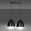 Lampa wisząca LENOX 2 BLACK / WHITE Emibig 391/2 biały/czarny