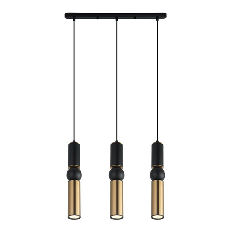 Lampa wisząca Italux Isidora PND-14290-3A-BK-BRO Czarny, brąz antyczny