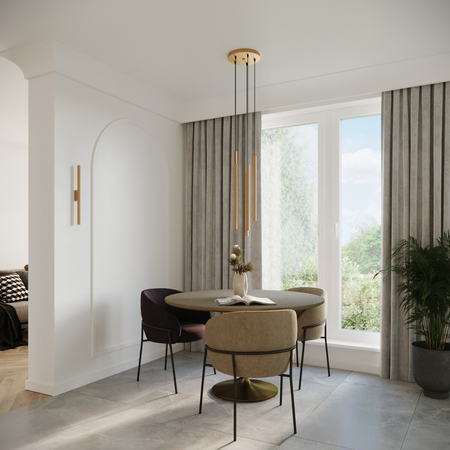 Sollux Lighting Lampa wisząca PASTELO 2 złota SL.1305