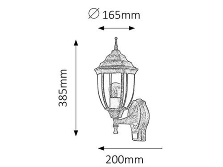 Kinkiet zewnętrzny Rabalux Nizza 8458 złoto antyczne
