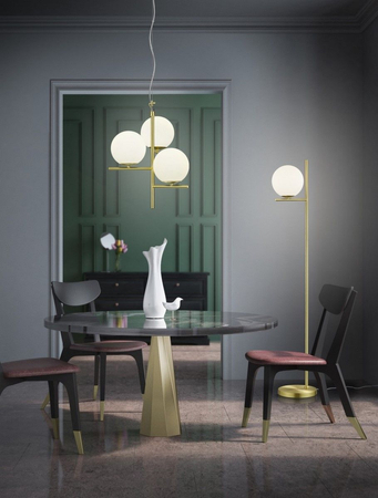 Lampa podłogowa Trio 402000108 złoty