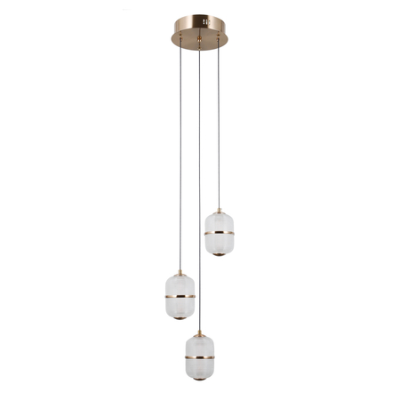 Lampa wisząca Italux Alani PND-34375-3-HBR Złoty