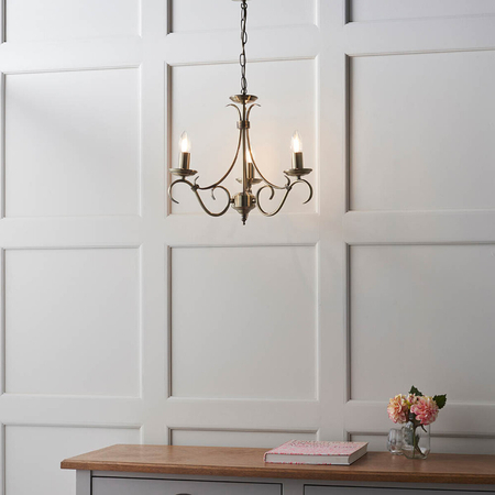 Endon Lighting Lampa wisząca 2030-3AN mosiądz