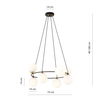 Lampa wisząca AZURA 8 Emibig 1295/8 biały/czarny