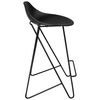 Krzesło barowe PERSY czarne 66 - polipropylen, metal