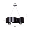 Lampa wisząca VIXON 2 BLACK Emibig 284/2 czarny