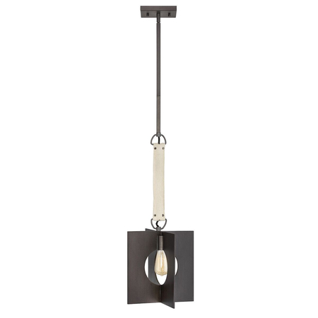 Lampa wisząca Ludlow - 1 źródło światła - Szczotkowany grafit Quintiesse QN-LUDLOW-1P-GR