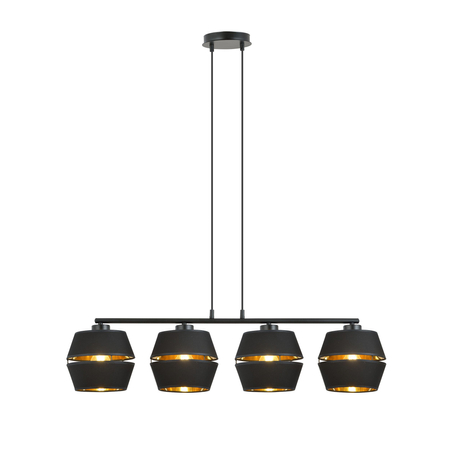 Lampa wisząca PIANO 4 Emibig 1183/4 czarny/złoty