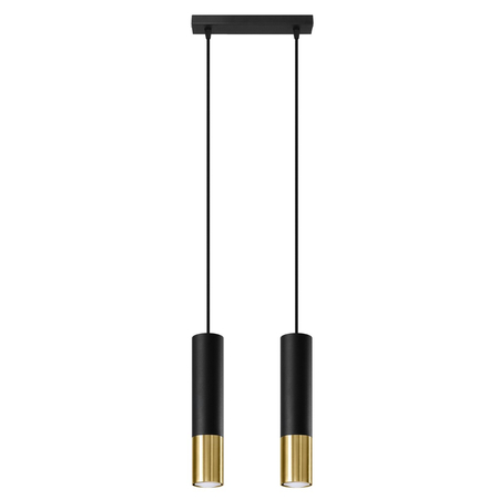 Sollux Lighting Lampa wisząca LOOPEZ 2 czarny/złoty SL.0953