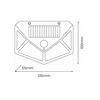 Eko-Light Lampa Solarna Batman 4000K IP44 EKO0617 CZARNY