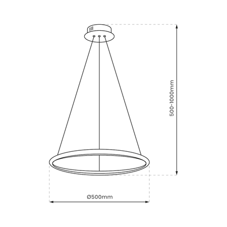 Milagro Lampa wisząca HOOP GOLD 27W LED ML1545 ZŁOTY