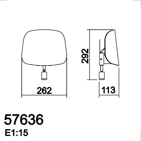 Lampa ścienna ELEA READER biały mat 1xE27+LED 3W 3000K abażur biały