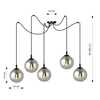 Lampa wisząca GIGI 5 BL GRAFIT Emibig 937/5 czarny