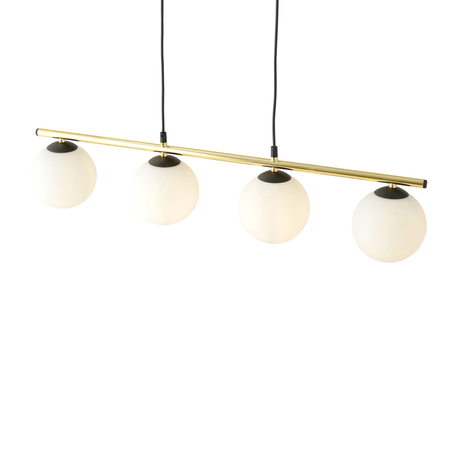 Lampa wisząca ALORA 4 Emibig 1254/4 biały/czarny
