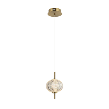 Lampa wisząca Italux Lazie PND-29038-1-GD Mosiężny, przezroczysty