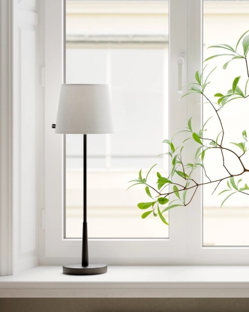 Lampa stołowa By Rydens Lumi H68,5 cm E27 czarny/biały
