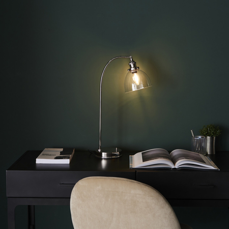 Lampa stołowa Endon Lighting Hansen 97590 nikiel