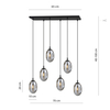Lampa wisząca ASTRAL 6 Emibig 1266/6 czarny