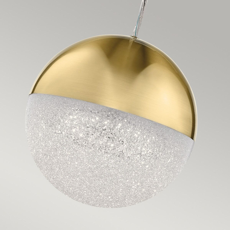 Mała lampa wisząca LED Moonlit - Szampańskie złoto Quintiesse QN-MOONLIT-P-CG