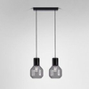 Lampa wisząca AQform Modern Glass Barrel E27 X 2 Dymiony Czarny Struktura