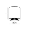 Lampa natynkowa AQForm Only Round Mini LED 230V Hermetic Surface Biały Struktura