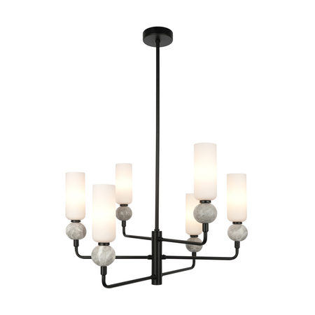 Lampa wisząca Italux Santos PND-95331-6-BK Czarny mat