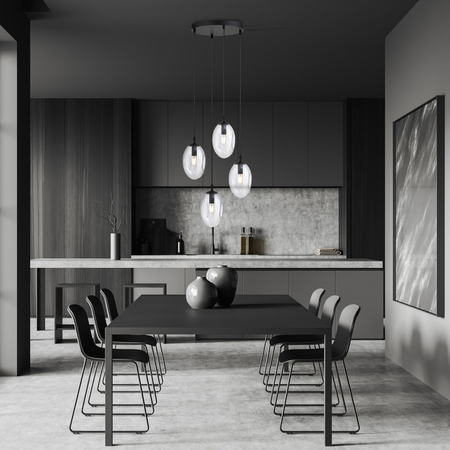 Lampa wisząca ASTRAL 4 Emibig 1265/4PREM czarny