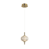 Lampa wisząca Italux Lazie PND-29038-1-GD Mosiężny, przezroczysty