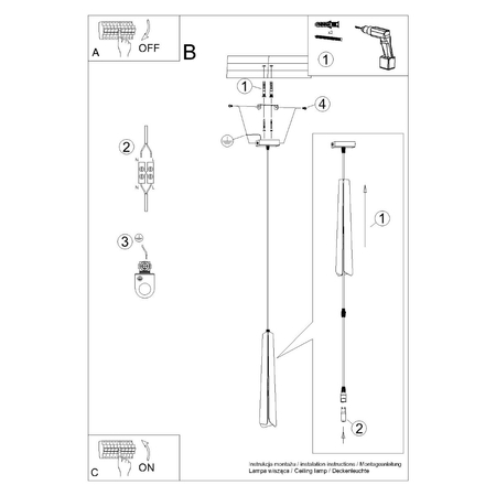 Sollux Lighting Lampa wisząca PRYSM 3L biała SL.1399