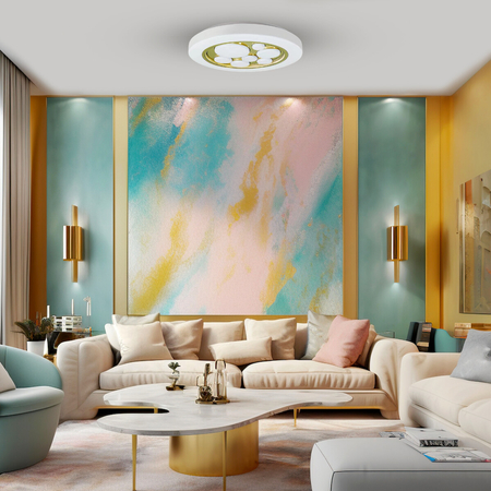 Milagro Plafon BUBBLES GOLD 30W Ø390 mm ML8128 BIAŁY / ZŁOTY