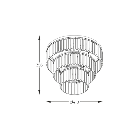 Lampa sufitowa Zuma Line P17127-4-GD TIFANNY LAMPA SUFITOWA ZŁOTA/GOLD