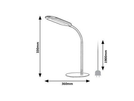 Lampa stołowa Rabalux Adelmo 74008 popielaty
