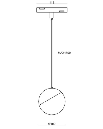 Lampa wisząca Abigali LWQ-M23B Magneto (48V, ściemnianie 1-10V) 7W 3000K CRI>90 