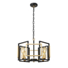 Lampa wisząca Italux Primero PND-44003-4-BK-GD Złoty, czarny mat
