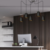 Lampa wisząca LINK 5 BLACK / GOLD Emibig 455/5 czarny/złoty