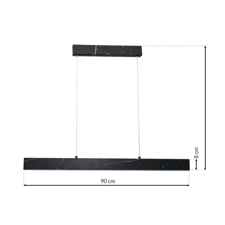 Milagro Lampa wisząca PIERCE BLACK 18W LED ML6473 CZARNY