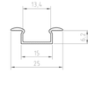 Profil LED Greenie P6-1S2 2m srebrny anodowany wpuszczany