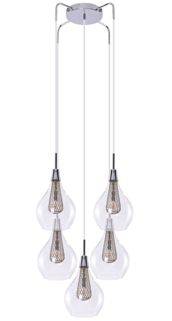 Lampa wisząca ELEKTRA 5 Azzardo AZ1690 miedziany