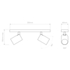 Spot Astro Ascoli Twin 1286124 Matowy Czarny