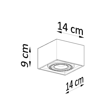 Sollux Lighting Plafon QUATRO 1 naturalne drewno SL.0915