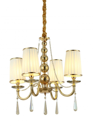 Żyrandol Glamour złoty Lumina Deco LDP-1200-4-GD Fabione W4