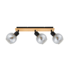 Lampa sufitowa Italux SPL-67535-3-BK-WO Czarny, drewniany