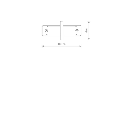 Łącznik szynowy PROFILE RECESSED STRAIGHT CONNECTOR Nowodvorski 8968 czarny