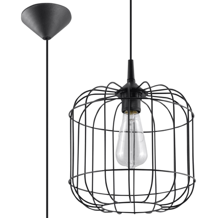 Sollux Lighting Lampa wisząca CELTA czarna SL.0296